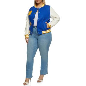 Blouson universitaire de baseball personnalisé avec logo, qualité supérieure, pour hommes et femmes, en tissu enduit, respirant, imprimé, 100% coton, idéal pour l'hiver - Product Image 4