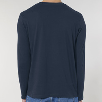 T-shirt à manches longues et col rond pour homme, tricoté, 80 % coton, 20 % élasthanne, respirant, 180 grammes, qualité supérieure, directement de l'usine