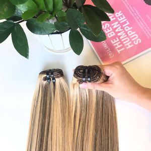 100% Virgen cutícula alineada trama vietnamita pelo crudo Super hueso recto lujo Piano Color extensiones de cabello humano estilo ondulado - Product Image 2