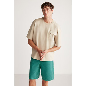 T-shirt pour homme GRIMELANGE Artur avec poche, tissu épais texturé spécial - Product Image 5