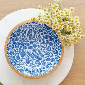 Cuenco de madera de Mango con estampado de esmalte hecho a mano de lujo, cuenco decorativo para servir para ensalada de Chocolates, perfecto para vajilla de hogar y cocina - Product Image 6