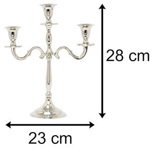 Atractivo candelabro de Metal con acabado plateado, soporte de vela de 5 brazos, portavelas de mesa, decoración de bodas y fiestas, decoración de eventos - Product Image 5