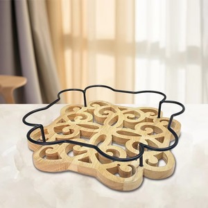 Bandeja de madera hecha a mano para servir para el hogar, cocina, mesa de comedor, plato de madera rústica para aperitivos, desayuno, té y decoración - Product Image 2