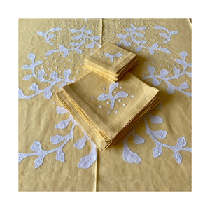 Handwoven 4 Seater Cotton Block Printed Table Cloth <b>100</b>% Organic 300 TC Washable Texture Ideal For Diwali Party Dining Setting - Product Image 5