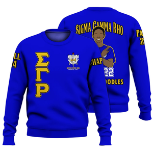 Sudadera con Cuello Redondo de la Hermandad Sigma Gamma Rho, Azul y Dorado de 1922, Sudadera de Forro Polar Premium para Mujer, Estilo de Regalo de Invierno - Product Image 3
