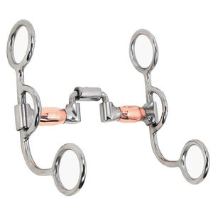 Cómoda broca de acero inoxidable para filete de mejilla completa con ganchos, broca ancha duradera para montar a caballo, equipo ecuestre de alta calidad - Product Image 2