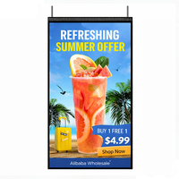 Écran d'affichage numérique double face sur pied LCD haute luminosité avec animation pour la publicité en vitrine de magasin de détail