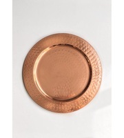 Assiette de présentation en acier inoxydable finition argent 100 pièces Écologique Luxe Élégant Décoration de table pour événements