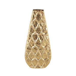 Vase à fleurs en métal fait main de luxe avec finition dorée parfait pour les accessoires de décoration d'hôtel et de restaurant à la maison - Product Image 6