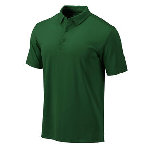 Polo de golf para hombre, camiseta atlética de poliéster 100% elástica transpirable que absorbe la humedad de secado rápido para ropa deportiva - Product Image 1