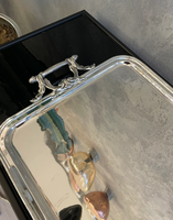 Vente en gros d'usine de plateau de service plaqué argent de haute qualité pour les mariages fabriqués avec un matériau en laiton durable