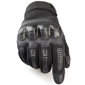 Gants en cuir haute performance avec protection contre les chocs et conception de gants en cuir pour hommes pour les activités de moto et tactiques - Product Image 4