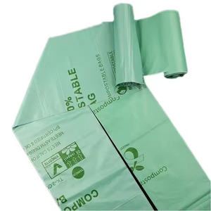 ถุงขยะสีเขียวแบบย่อยสลายได้เป็นมิตรกับสิ่งแวดล้อมแบบย่อยสลายได้ตาม100% - Product Image 3