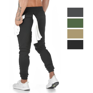 High Quality Private Label Khaki <b>Polyester</b> Mens Fashion Slim Fit <b>Jogger</b> Sweatpants custom <b>joggers</b> - Product Image 6