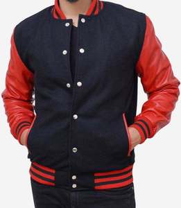 OEM Customizable Men's Varsity <b>Jacket</b> with Long Sleeve <b>Patch</b> Chenille Embroidery Streetwear Inspired Letterman Style - Product Image 4