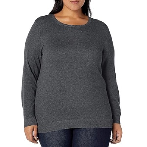 2024 meilleur prix femmes personnalisé couleur unie pull à manches longues rond col en V Slim Fit pull pour l'hiver du Bangladesh en vente - Product Image 5