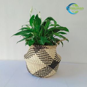 Eco-Chic Decor Redefined: Elevate Your Space With High-Quality SEAGRASS BELLY <b>BASKETS</b> From Vietnam Storage Flower Plant Pot - Product Image 5