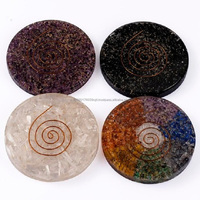 Vente en gros de cristaux de pierres d'agate naturelle onyx bleu décoration murale de pierres précieuses horloge de guérison à vendre