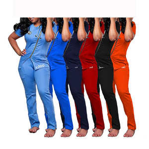 Chaqueta Médica Moderna para Mujer, Tela Ligera y Elástica, Suave y Cómoda, Cierre Completo con Cremallera Frontal, Diseño Práctico con Bolsillos, Ropa de Trabajo - Product Image 6