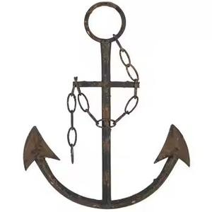 งานฝีมือ HMA ประติมากรรมสมอเรือทองเหลืองรักษ์โลก สไตล์อาร์ตเดโค ของตกแต่งบ้านแนวทะเล งานโลหะทำมือ สำหรับงานแต่งงานและวันเกิด - Product Image 2