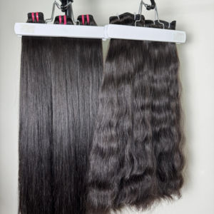 Extensions de cheveux humains vierges bruts vietnamiens, style ondulé naturel, cuticule machine, super double trame, lots - Product Image 1