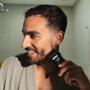 Afeitadora Eléctrica de Láminas IPX7 para Hombre con Dos Cabezales Intercambiables, Recortadora de Barba de Cuatro Cuchillas, Carga Inalámbrica USB-C para Rostro - Product Image 6