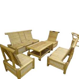 Ensemble canapé relax en bambou Offre Spéciale Ensemble canapé en bambou extérieur pour salon de jardin - Product Image 1