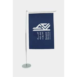 Custom L-Shaped Desk <b>Flag</b> Digital Printing Technique Polyester Beach <b>Flag</b> with Aluminum <b>Pole</b> <b>for</b> Education Travel Agency Display - Product Image 1