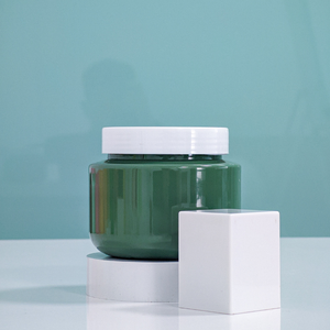 Bocaux à fond en PET de 250ml de couleurs personnalisées, bouchon à vis blanc pour revitalisant, crème exfoliante pour le corps, emballage de pot pour soins de la peau - Product Image 5