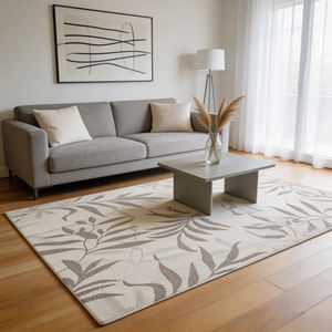 Tapis en polypropylène floral durable pour l'extérieur, pour patio, jardin, balcon, salon, léger, résistant aux taches, facile à nettoyer - Product Image 1