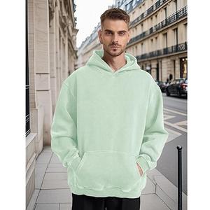 100% coton lourd solide pull à capuche pour hommes hiver OEM Service lourd GSM sweat à capuche pull conception sweat à capuche surdimensionné - Product Image 4