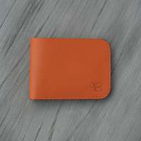 WF Leathercraft No.55 Dompet Kulit Lipat Dua Buatan Tangan (Warna Cokelat Italia)