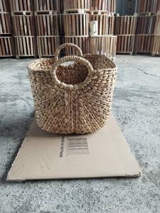 3 paniers courts carrés en jacinthe d'eau pour le stockage des boissons, des aliments et des fruits. - Product Image 4