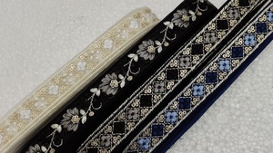 Encajes Bordados con Hilo Fino Hechos a Medida para Ribete de Prendas y Manualidades, Diseño de Borde Delicado en Alta Calidad - Product Image 4