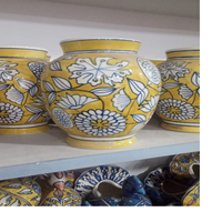 Vases en céramique Art Déco faits à la main, sur mesure, avec glaçure brillante, portables, pour la décoration d'hôtel, cadeau, arrangements floraux, élégants