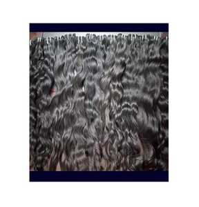 Cabello indio alineado con cutícula 100%, alta calidad, un donante, onda Natural, crudo, sin procesar, fuente de templo del sur de la India, paquete compuesto - Product Image 4