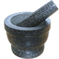 Ensemble mortier et pilon en granit de grande taille, 15 lb, 9 pouces, meilleure qualité et prix le plus bas