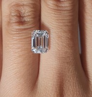 Diamants de laboratoire Aniva EC127 taille émeraude en vrac, couleur E, 5ct/6ct/8ct/10ct, certifiés IGI pour la fabrication de bijoux (vente en gros)