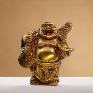 Estatua de Buda que ríe de Latón para Decoración de bodas y Diwali - Product Image 2