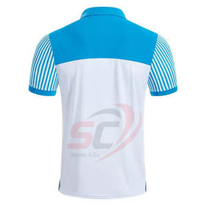 2023 100% Polyester Sublimation Casual pour Polo T Shirt Vêtements de sport respirants avec tissu tricoté à motif solide - Product Image 2