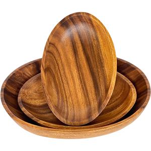 Tazón para Servir Masa Desechable, 100% Madera Natural de Calidad, Ecológico, Estilo Moderno Vintage, Utensilios de Cocina para el Hogar y Restaurantes - Product Image 2