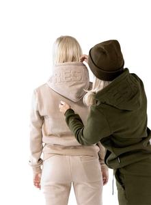 Luxury Heavy Weight 100% Cotton Oversized <b>Hoodie</b> Premium Embossed 3D Design Custom Logo Winter Flannel Blank <b>Hoodie</b> Solid - Product Image 2