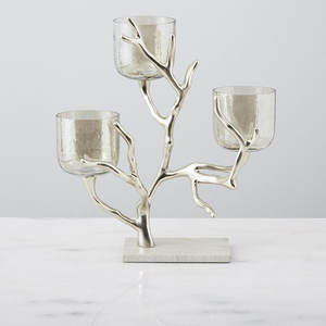 Luxury Gold <b>Brass</b> Branch <b>Candle</b> <b>Holder</b> Stand Handmade Christmas Home Decoration Glass Metal Aluminium Ins Style Lantern Wax Jar - Product Image 1