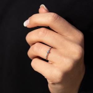 Anillo de piedras preciosas de Alexandra de Plata de Ley 925, joyería hecha a mano, anillo de estilo bohemio de plata, joyería para mujer, regalo de boda para esposa - Product Image 5