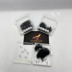 Extensions de cils pré-faites 10D faites à la main, base pointue, courbure D, 0,05 mm, tige courte, cils volumineux pré-faits, fournisseur de logo personnalisé - Product Image 2