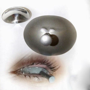 Protector Ocular Corneal de Primera Calidad con Mango de Acero Inoxidable Reutilizable para Puntero Láser Quirúrgico (29/21 mm) - Product Image 2