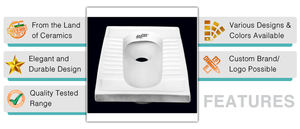 Haute qualité meilleure vente largement utilisé 100% matériau en céramique toilette Squat Pan de Style indien pour les acheteurs mondiaux - Product Image 3