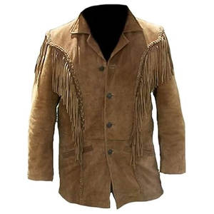 Meilleurs modèles Vestes d'hiver pour hommes Tailles personnalisées Veste de haute qualité pour homme Vente directe d'usine Vestes en cuir à franges pour homme - Product Image 3