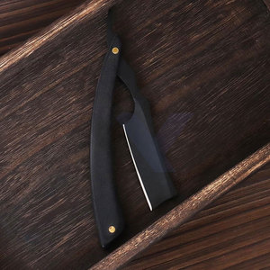 Rasoir droit professionnel à manche en bois pour hommes, rasoir manuel de haute qualité pour l'épilation, couteau à raser à rasoir - Product Image 4