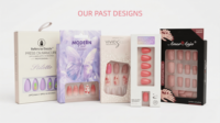 Faux ongles à presser entièrement faits à la main, motif fleur blanche et strass, rose nude pailleté, réutilisables, OEM ODM Marque Privée